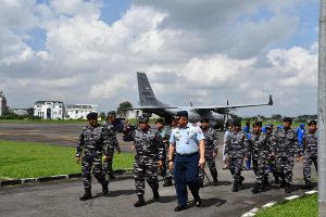 Danlantamal I Sambut Pangkoarmada I di Lanud Soewondo