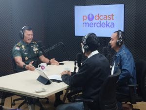 Tingkatkan Kerja Sama, Kadispenad Kunjungi Merdeka.com