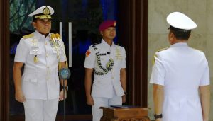 DANLANTAMAL III JAKARTA HADIRI UPACARA SERTIJAB PEJABAT PENTING MABESAL