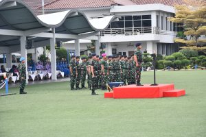 DANLANTAMAL III JAKARTA HADIRI UPACARA PENYAMBUTAN SATGAS MTF TNI KONGA XXVIII-N/UNIFIL TA 2022-2023