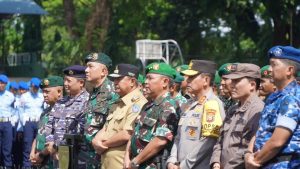 Panglima Divisi Infanteri 3 Kostrad Hadiri Apel Gelar Pasukan Kesiapan TNI dalam Pengamanan Pemilu 2024