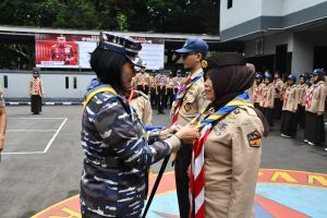 Komandan Lanal Bandung Pimpin Upacara Pembukaan Pendidikan dan Latihan Dayung Serasi Tahun 2024 Saka Bahari Kwarcab Kota Bandung