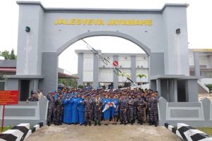 Jelang Sertijab, Komandan Lanal Dumai Kolonel Laut (P) Kariady Bangun Laksananan Exit Briefing
