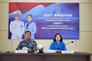 Jelang Sertijab, Komandan Lanal Dumai Kolonel Laut (P) Kariady Bangun Laksanakan Exit Briefing