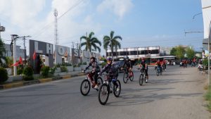 Jaga Kebugaran, Danlanal Lhokseumawe Ajak Gowes Bersama