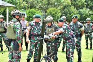 Danbrigif 9 Kostrad Pemeriksaan Kesiapan Operasi Satgas Pamtas RI-PNG Mobile Tahun 2024