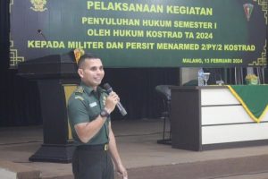 Prajurit Menarmed 2 Kostrad Ikuti Penyuluhan Hukum Dari Hukum Kostrad