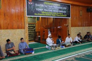 Pasukan Yonif 754 Kostrad Peringati Isra dan Mi’raj Nabi Muhammad SAW 27 Rajab 1445 H/2024