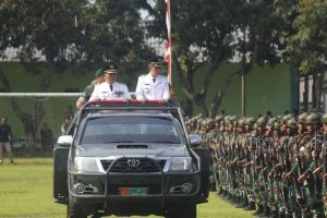 Kasbrigif 9 Kostrad Hadiri Upacara Pemberangkatan Latihan Pratugas Satgas Pamtas RI – PNG Mobile Yonif 509 Kostrad