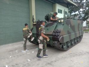 Yonif 413 Kostrad Laksanakan Pengecatan Ranpur Untuk Memelihara Performa dan Siap Operasi