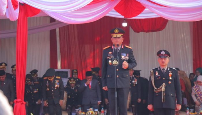 Kapolda Lampung Irjen Helmy Santika Pimpin Upacara Hari Bhayangkara Ke-78