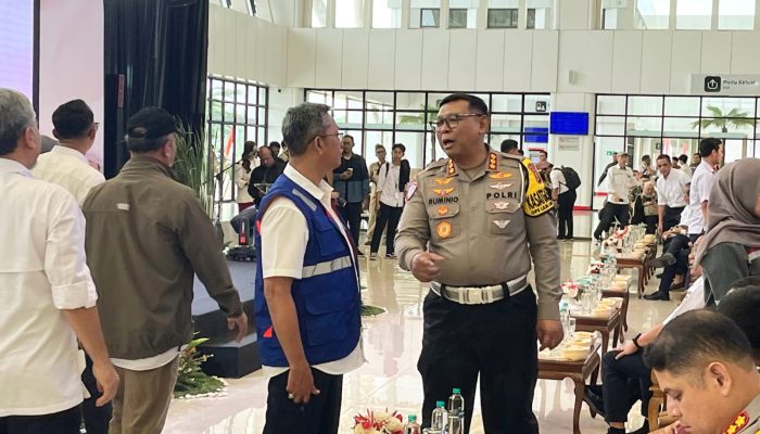 Dirlantas Polda Jabar Kombes Ruminio Hadiri Peresmian Stasiun Kereta Cepat Karawang