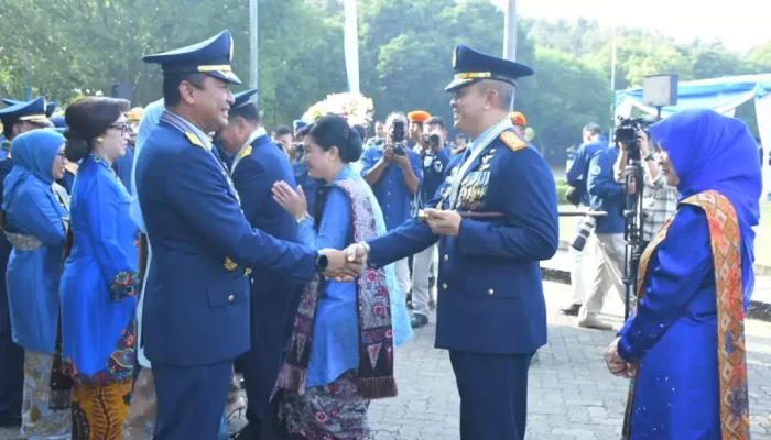 Pangkoops Udara I Hadiri Upacara HUT ke-79 TNI AU dan Halalbihalal Idulfitri di Mabesau