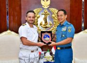 Wakasal Terima Kunjungan Kehormatan Dubes Italia dan Komandan Kapal Perang ITS Marceglia