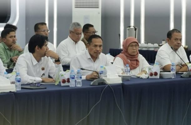 Dirjen PSKP Iljas Tedjo Dampingi Menteri ATR/Kepala BPN Terima Audiensi Wamen BUMN