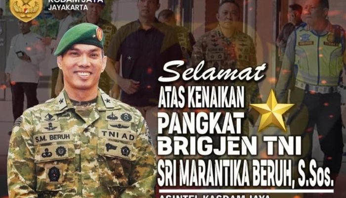 Asintel Kasdam Jaya Sri Marantika Beruh Naik Pangkat Jadi Brigjen TNI