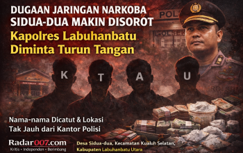 Dugaan Jaringan Narkoba Sidua-dua Kian Disorot, Kapolres Labuhanbatu Diminta Turun Langsung Lakukan Penelusuran