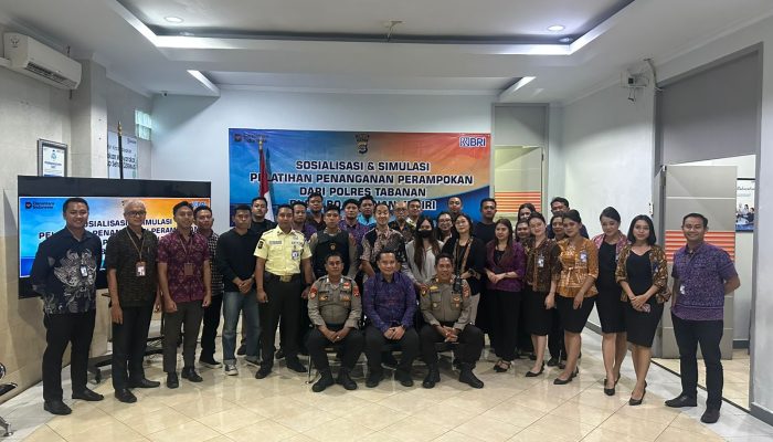Sinergi BRI dan Polres Tabanan, Pegawai Dilatih Hadapi Situasi Darurat
