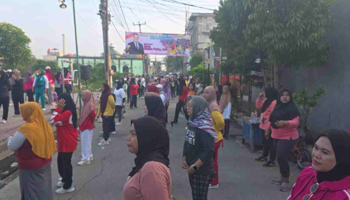 Gagas Senam Sehat, Binson Purba Ajak Warga Samudra Jaya Jaga Kesehatan
