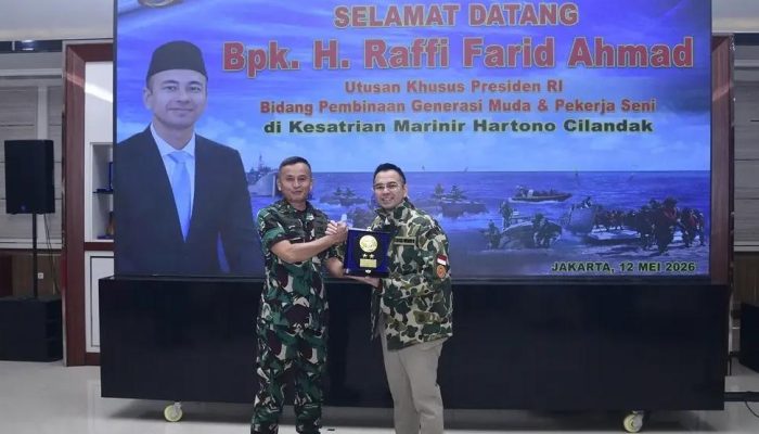 Danpasmar 1 Sambut UKP Raffi Ahmad di Kesatrian Marinir Hartono, Bahas Ketahanan Nasional dan Generasi Muda
