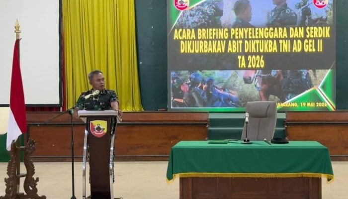 Danpusdikkav Berikan Briefing Awal kepada 356 Siswa Dikjurbakav Abit Diktukba Gel II TA 2026