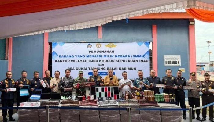 Bea Cukai Kepri Musnahkan Barang Ilegal Senilai Rp10,9 Miliar di Tanjungbalai Karimun