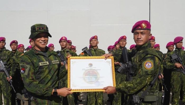 Satgas Gobang V Yonif 4 Marinir Akhiri Penugasan di Papua, Pangkoops Habema Beri Apresiasi