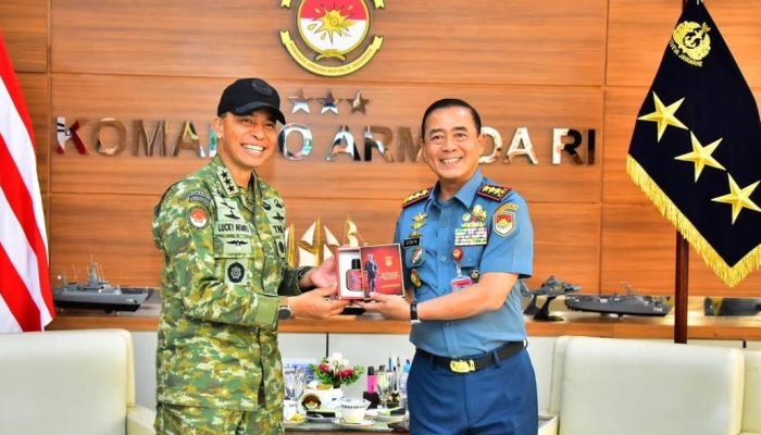 Pangkogabwilhan III Audiensi dengan Pangkoarmada RI, Perkuat Sinergi Antar Matra