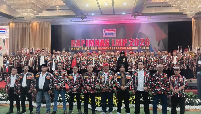 Karina Nadila Niab Resmi Dilantik Sebagai Ketua Srikandi Laskar Merah Putih Di Rapat Pimpinan Nasional (Rapimnas) Laskar Merah Putih (LMP) 2026 Jakarta