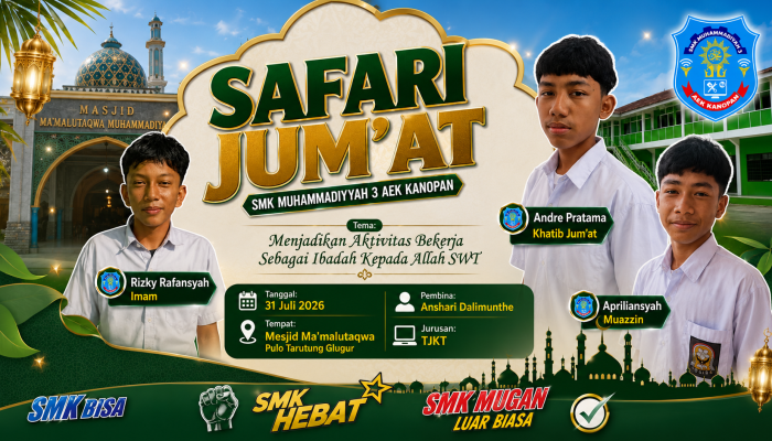 Safari Jum’at SMK Muhammadiyah 3 Aek Kanopan Gema Dakwah Pelajar Menginspirasi