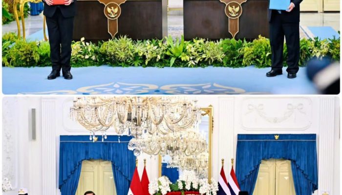 Presiden Prabowo Subianto Menerima Kunjungan Resmi Perdana Menteri Tailan Anutin Charnvirakul di Istana Merdeka Jakarta
