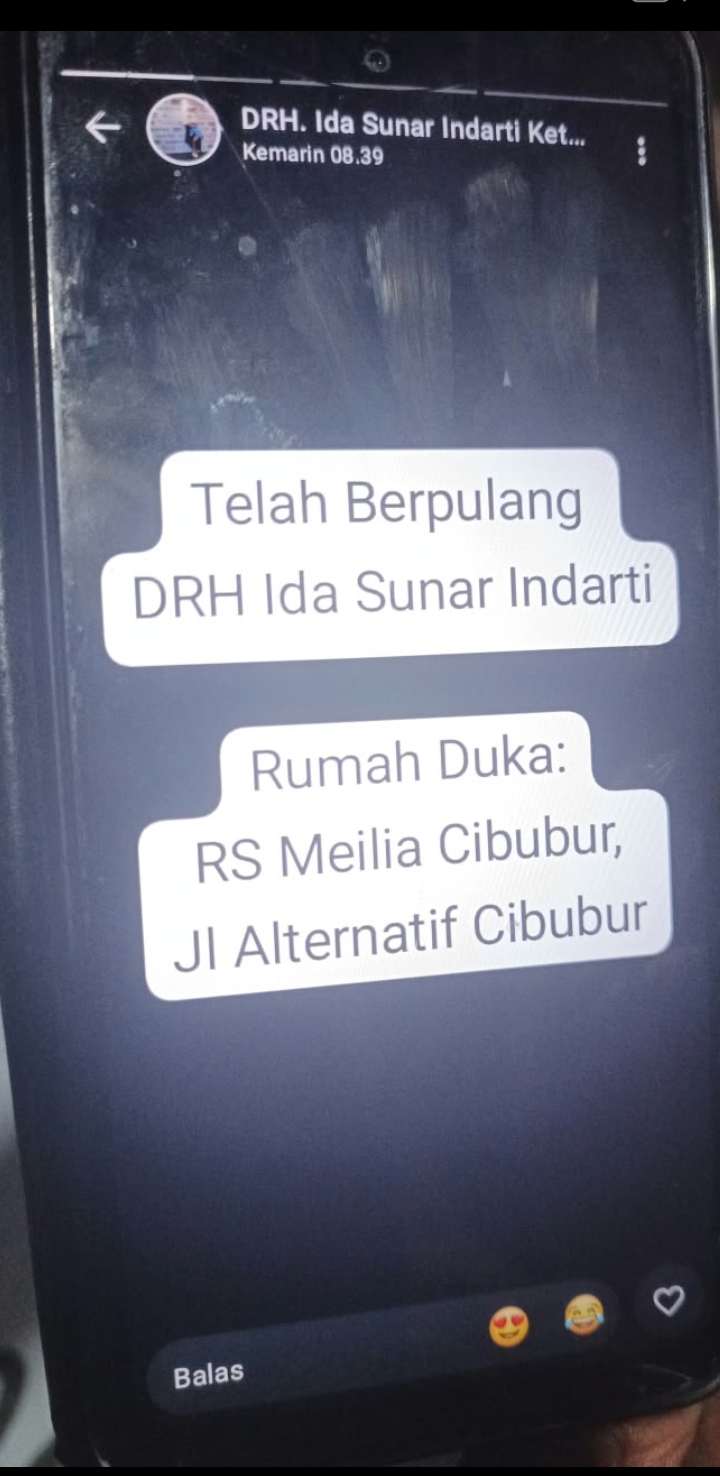 Status wa Drh. Ida Sunar Indarti (23/82026), ist