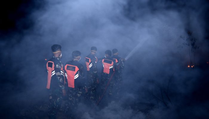 Atasi Karhutla, Lanud RSA Jajaran Kodau I Kerahkan Personel Dan Armada Damkar