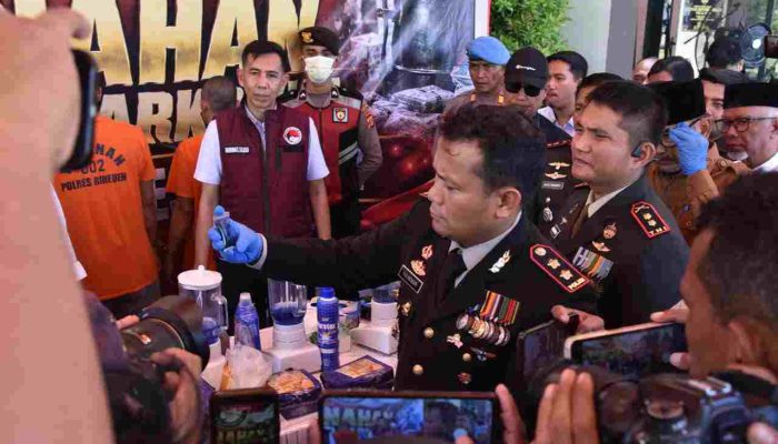 Polres Bireuen Musnahkan Barang Bukti Narkotika, 10.505,92 Gram Sabu dan 19.340 Gram Ganja Hasil Sitaan